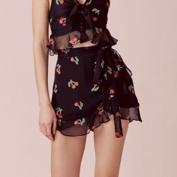 For Love And Lemons Pants - SOLD @rayvengallardo FLL Cherry twist  skort